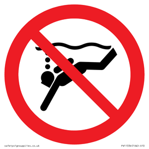 Prohibition: No sub-aqua diving